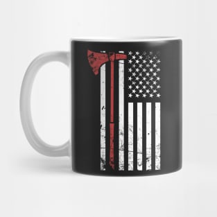 Viking Axe & American Flag Mug
